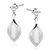 Cercei argint cu piatra sidefata si cristale DiAmanti Z2161ER_WUL-DIA Cercei argint cu piatra sidefata si cristale DiAmanti Z2161ER_WUL-DIA